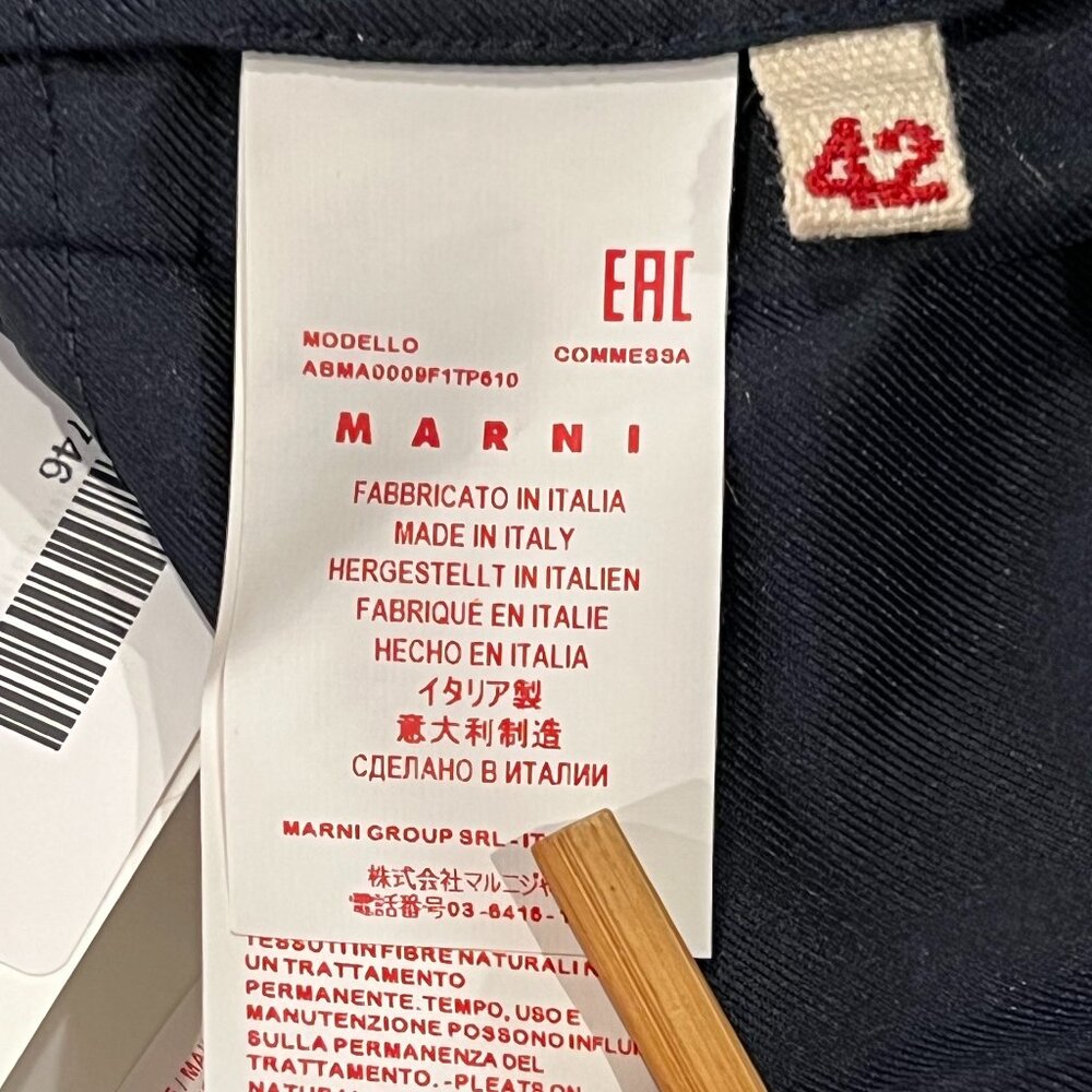 MARNI Sleeveless Fit & Flare Dress, Navy, EU 42 - Picture 3 of 9